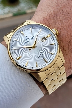 Daniel Klein Gold Renk Ayarlanabilir Kordonlu Çelik Kasa Erkek Kol Saati