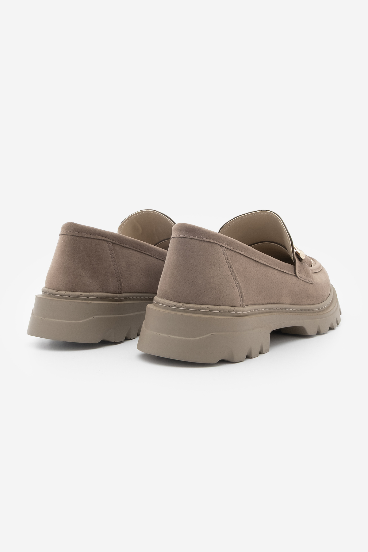 Marjin  Kadın Loafer Kalın Taban Zincirli Günlük Ayakkabı Zolez Vizon - Görsel 7