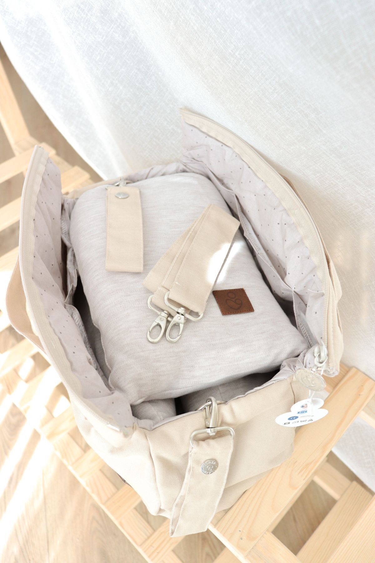 ilays beauty Çok Amaçlı Organizer Çanta -krem Rengi- fotoğrafı 5 (önizleme)