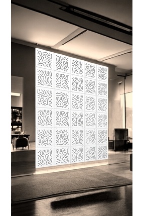 kayasan ahşap Kayasan ® Lazer Kesim Sarkıt Paravan, Ahşap Seperatör