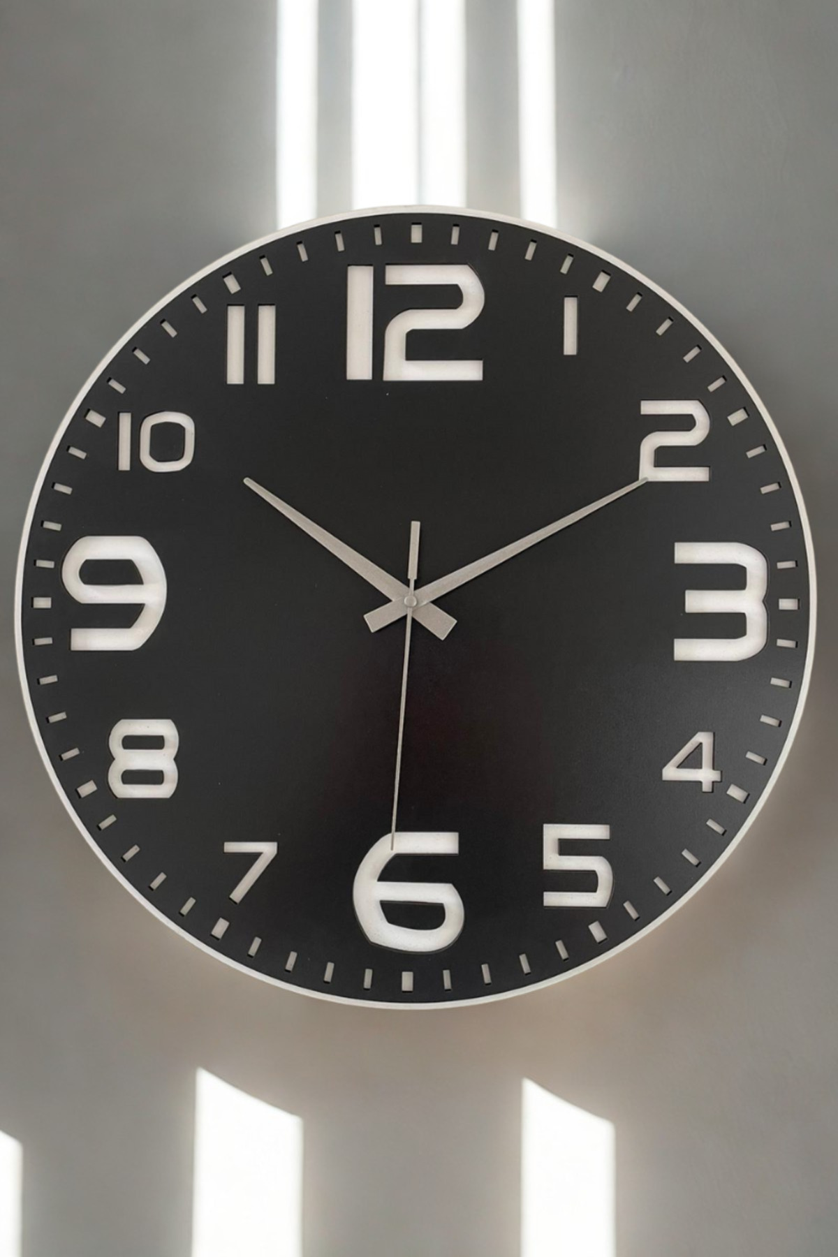 Home Gift Large Number Modern Decorative Wooden Wall Clock - Silent Movement - (40cm)