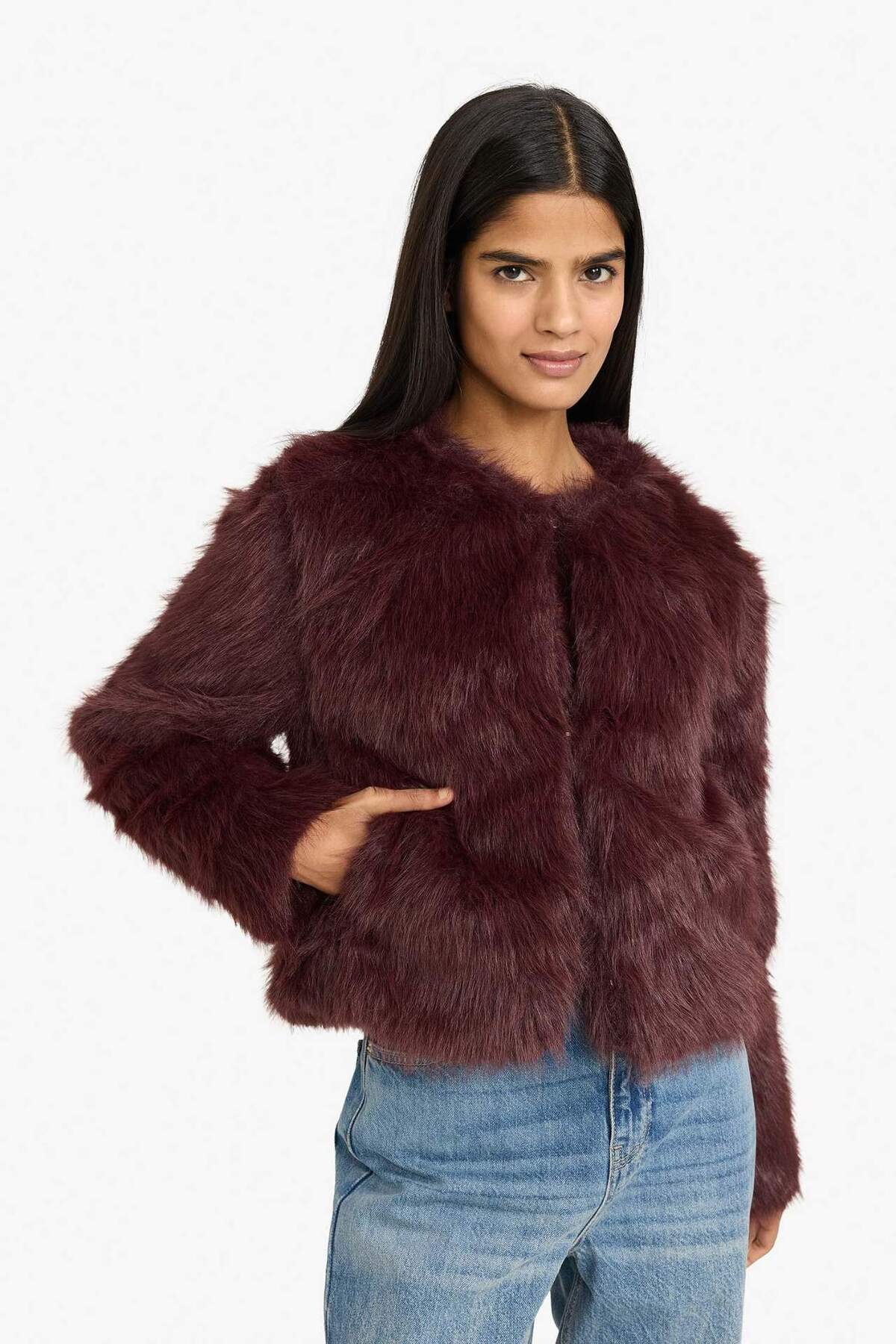 Defacto  Regular Fit Kısa Suni Kürk F2147AX25WN - Görsel 6