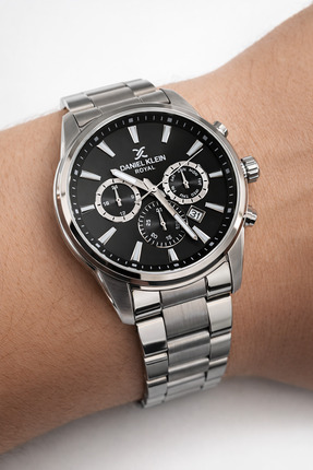 Daniel Klein Çelik Kordon Gri Siyah Erkek Kol Saati DKE.1.11030-1