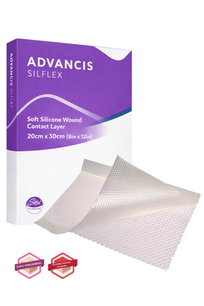 Advancis Medical UK Silflex 20cm X 30cm - Yumuşak Silikon Yara Temas Tabakası...