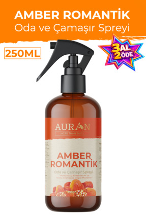 AURAN Amber Romantik Oda Ve Çamaşır Spreyi Oda Kokusu Oda Spreyi Room Spray 2...