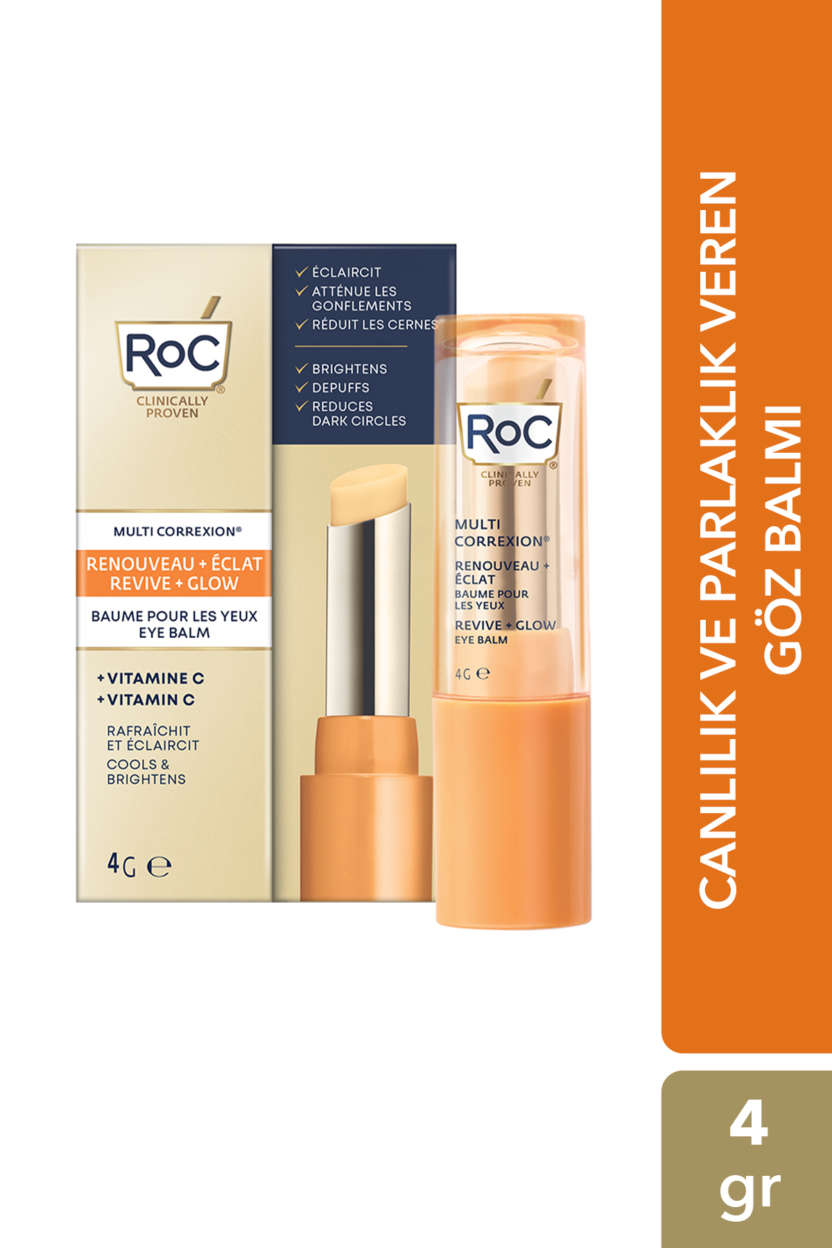 Roc C Vitaminli Göz Çevresi Aydınlatıcı Göz Altı Balmı 4 gr — 1210000800886
