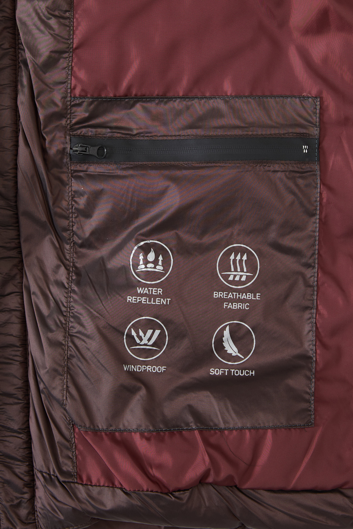 Twn Slim Fit Bordo Düz Yelek Mont görsel 8