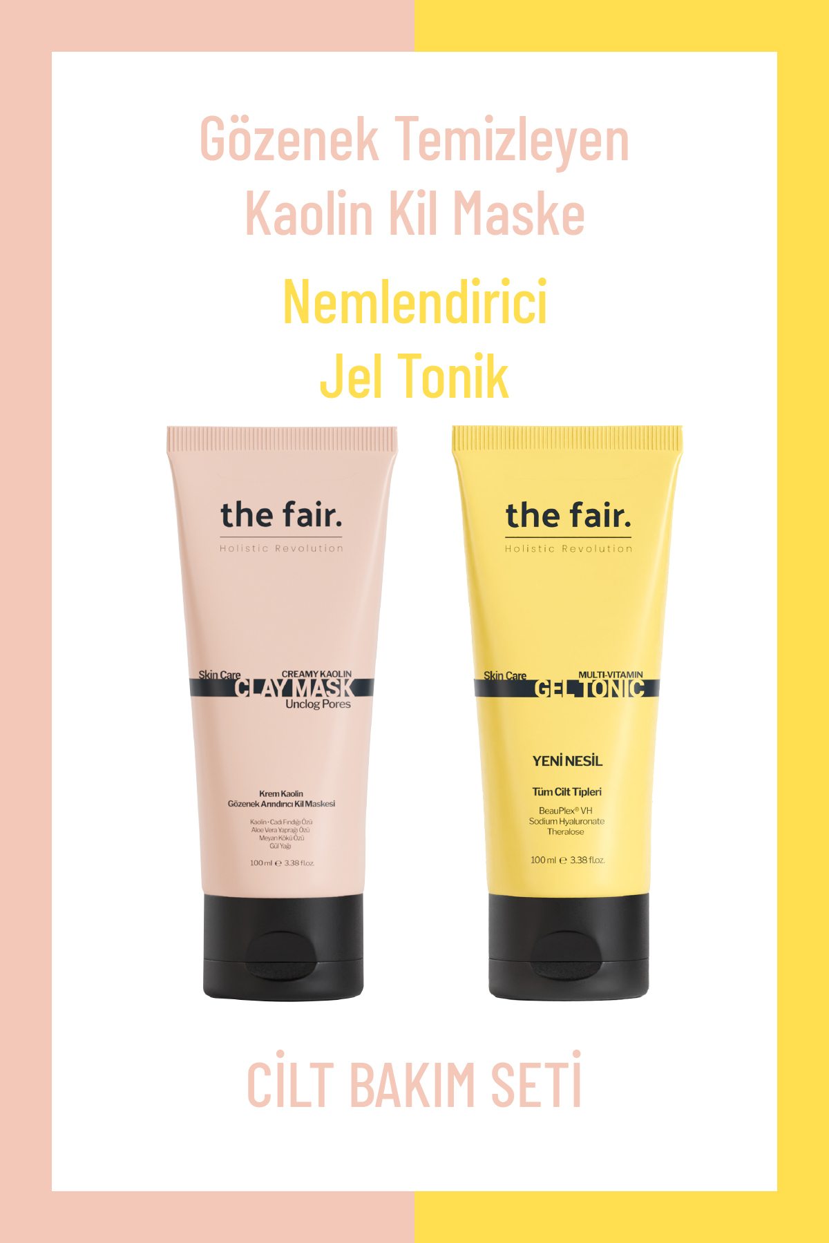 the fair. Gözenek Karşıtı Nem Destekli Bakım Seti Bakım Set Yüz Maskesi 100 ml Ve Jel Tonik 100 ml — THEFAİRSET4-A