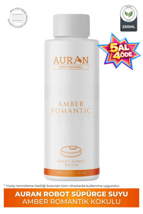 AURAN Amber Romantik Kokulu Akıllı Robot Süpürge Suyu, Mop Suyu Yüzey Temizle...