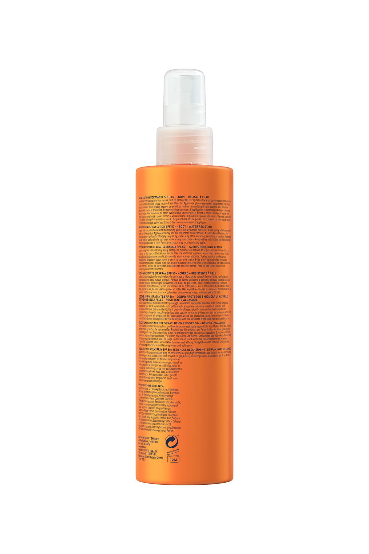Roc Nemlendirici ve Çok Yüksek Koruyucu Vücut Güneş Kremi SPF50+ 200 ml - Sprey Losyon fotoğrafı 2 (önizleme)