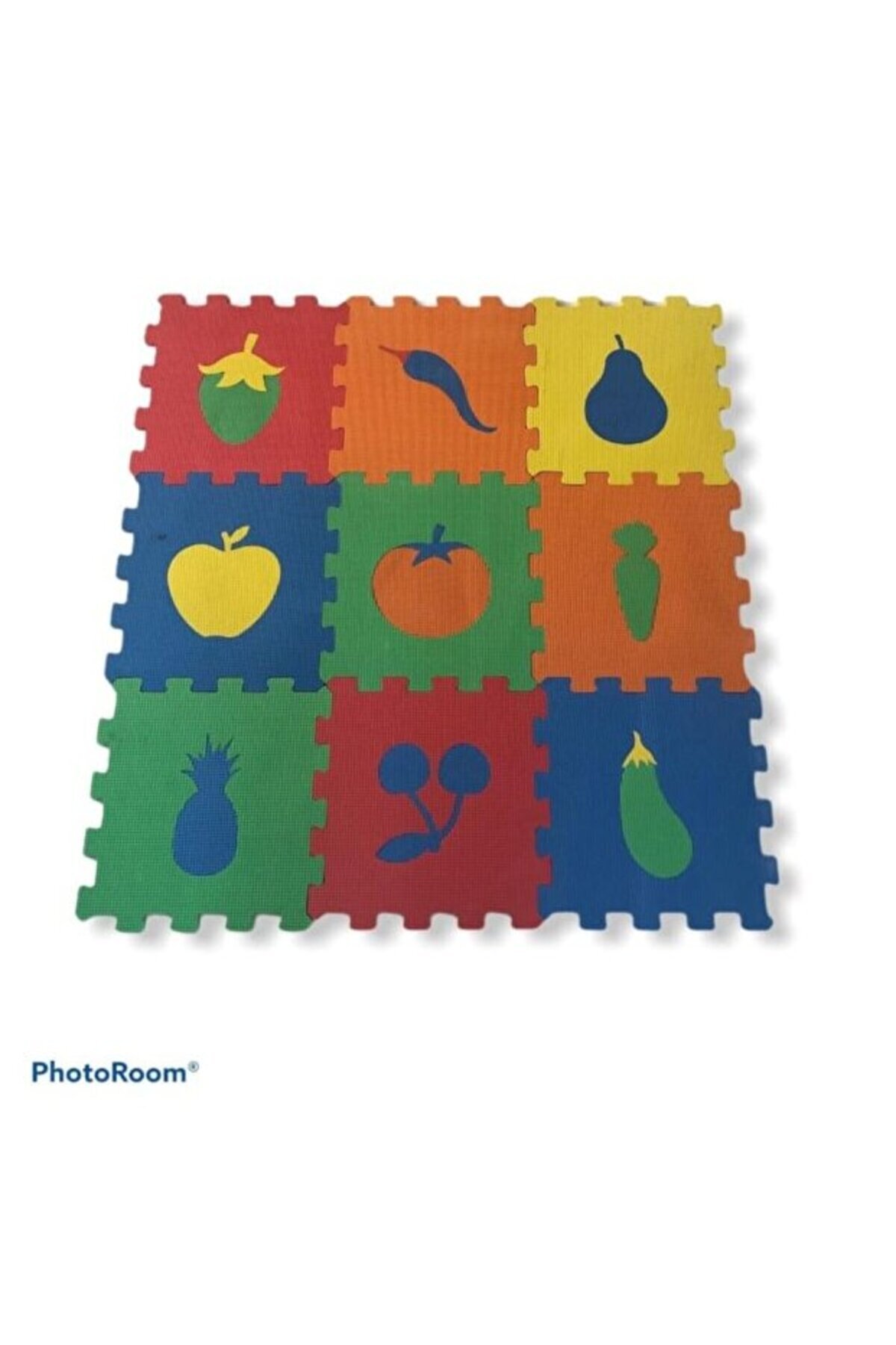 BebeMango 9 Parça Büyük Boy Sünger Yapılı Oyun Karosu Yer Matı Puzzle Yapboz-Sebzeler fotoğrafı 2 (önizleme)