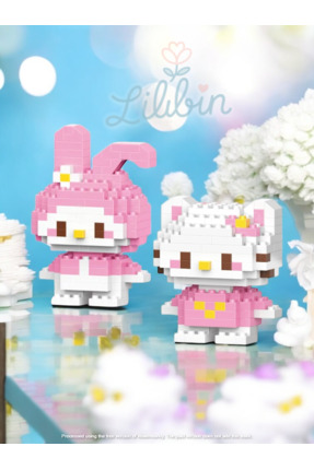 Lilibin Bricks Hello Kitty Ve My Melody 2'li Seti 3D Yapboz Puzzle Hediyelik