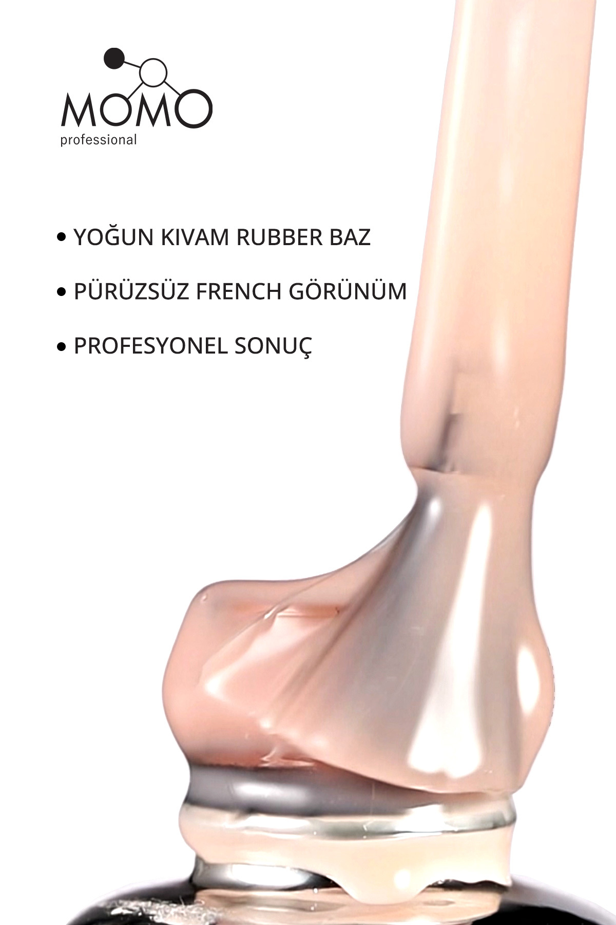 French Cover Rubber Base Coat Fc09, Pudra, 10 ml, TPO- FREE — صورتی 8860101A11S09FC01 — تصویر 6 از 8