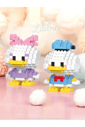 Lilibin Bricks Donald Ve Daisy Ördek 2'li Seti 3D Yapboz Puzzle Hediyelik