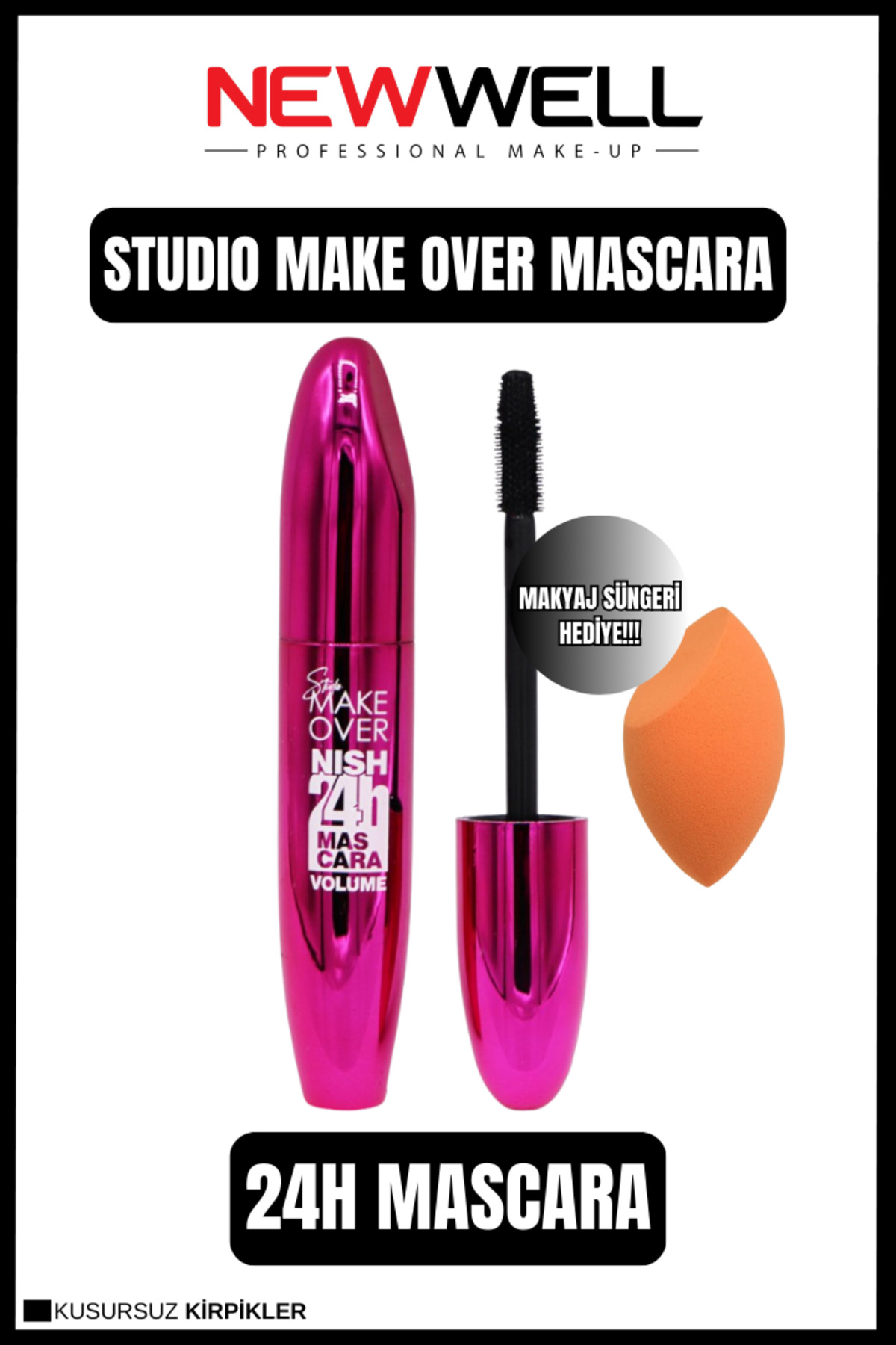 New Well Makeover Waterproof 24 Hours Volume Mascara