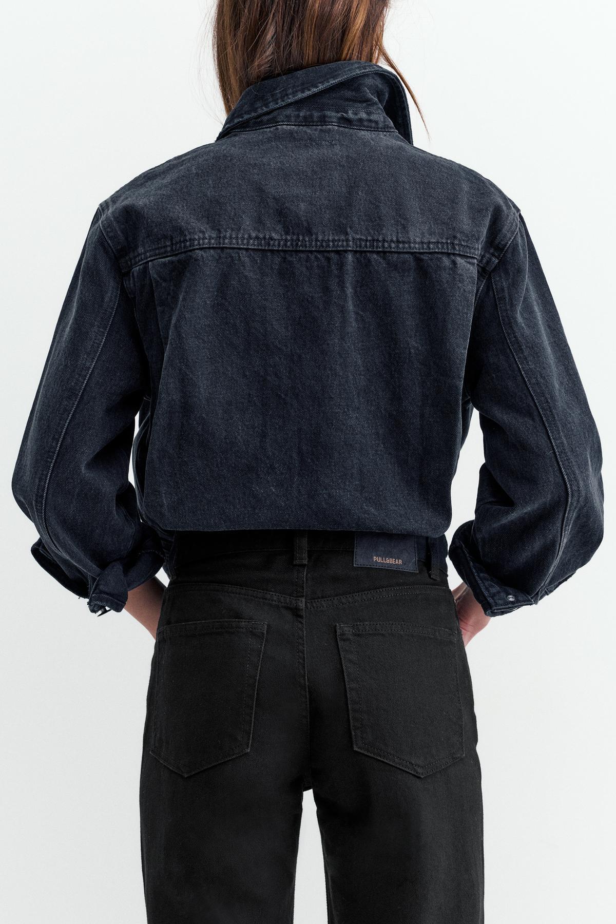 Pull & Bear  Bol paça straight fit jean - Görsel 4
