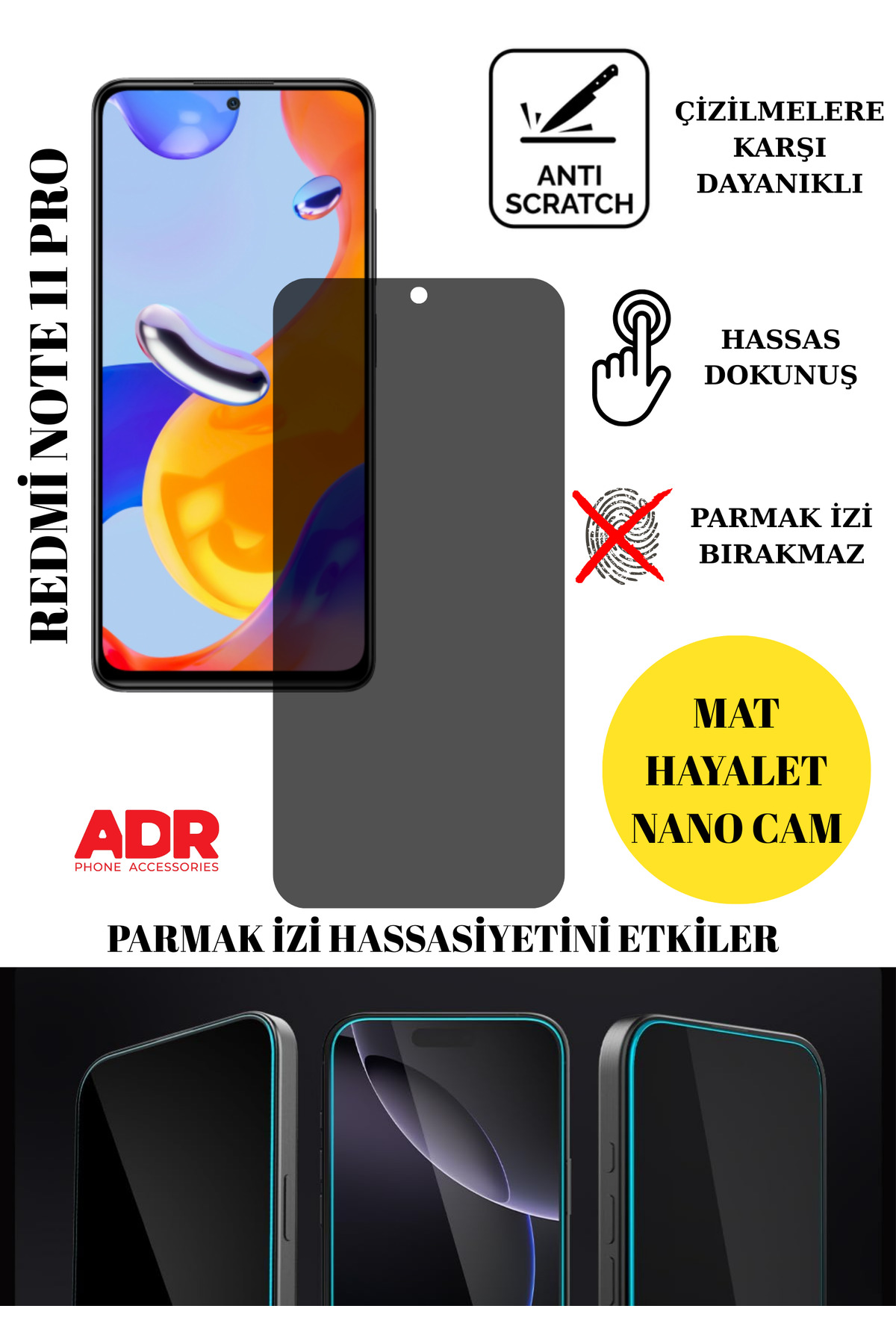 Redmi Note 11 Pro Ghost Glass Matte Nano Screen Protector Shockproof Flexible Nano Glass