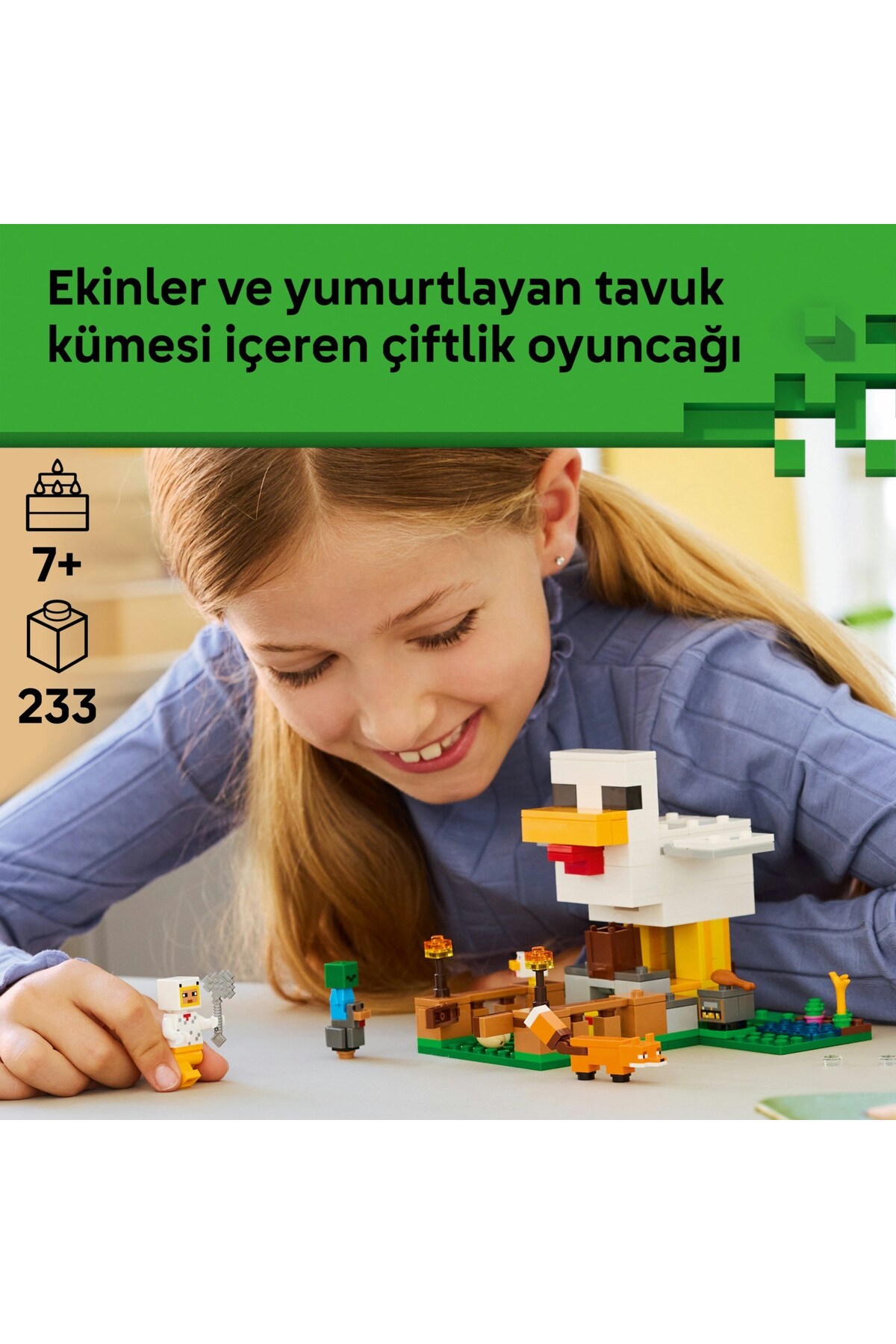 LEGO ® Minecraft® Tavuk Çiftliği 21585 - (233 Parça) fotoğrafı 4 (önizleme)