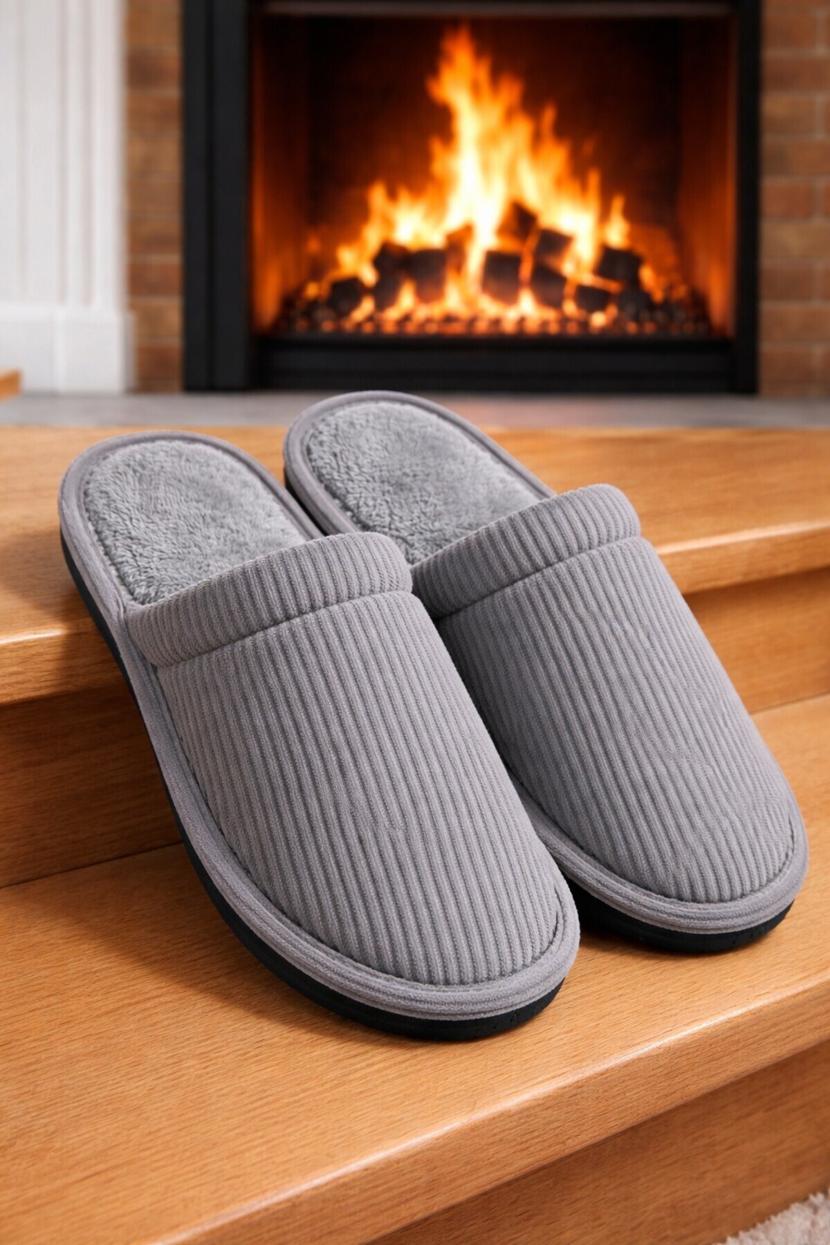Moda Frato  2'Lİ PAKET FİTİLLİ DÜZ Erkek Terlik Ev Terliği - Görsel 2