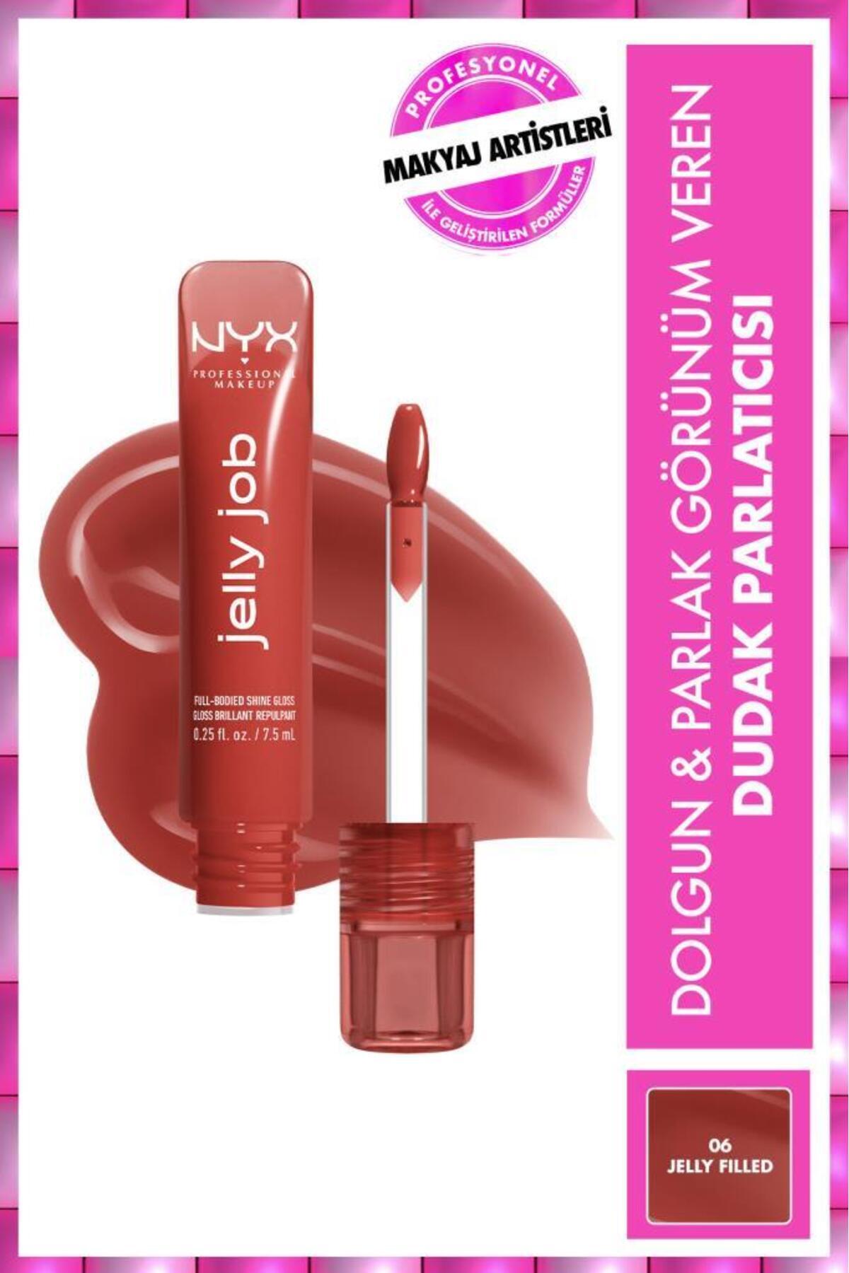 NYX Professional Makeup Jelly Job Dolgun & Parlak Görünüm Veren Dudak Parlatıcısı - 06 Jelly Filled, Lip Gloss - Fiyatı, Yorumları
