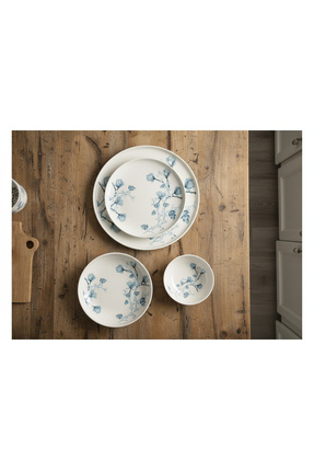 İpek Porselen 6 Kişilik Toledo 24 Parça Krem Porselen Yemek Takımı Anemon– Şı...