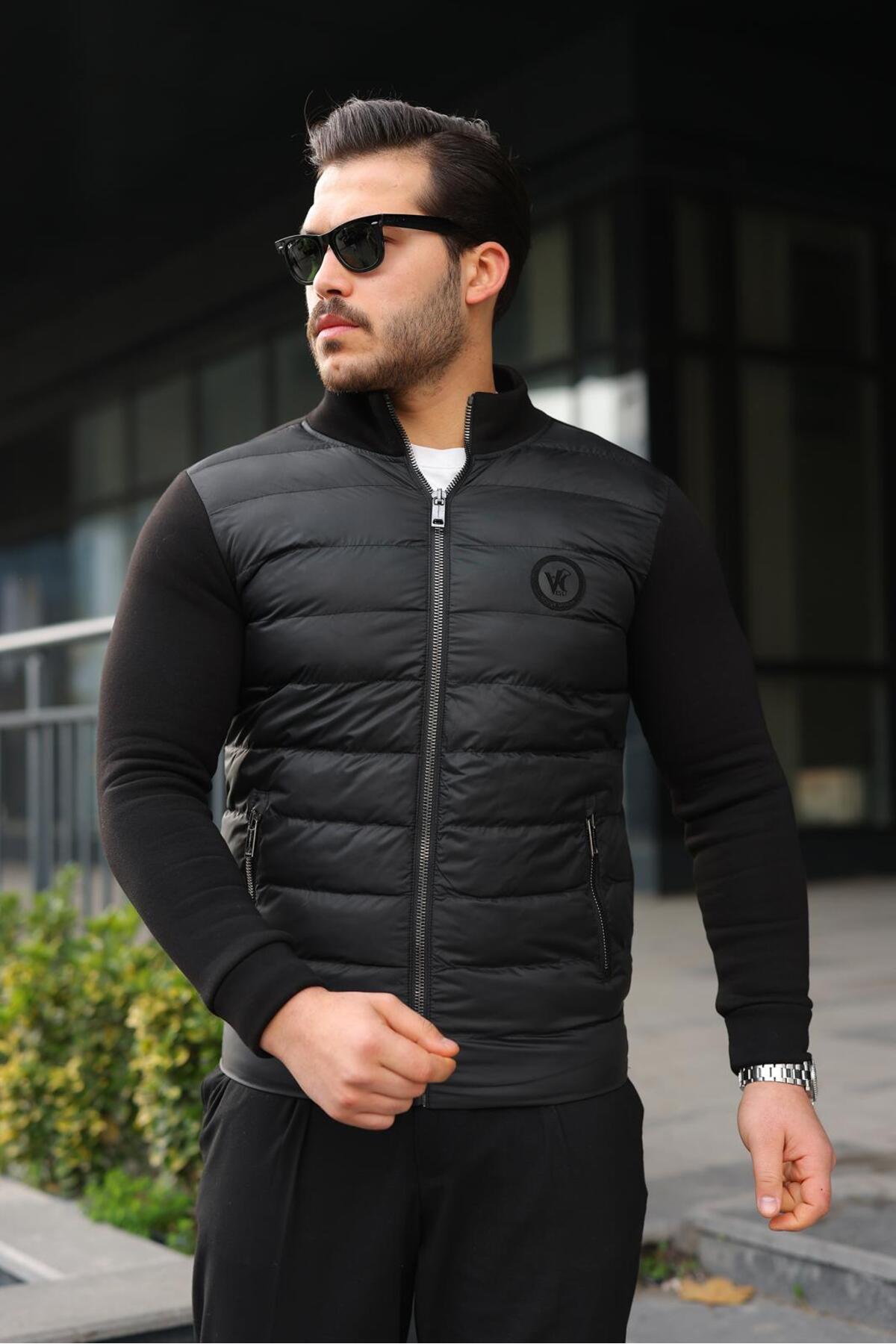 Vesli  Üç İplik Mont ÖN Dolumlu Kol Arka Üç iplik - Görsel 3