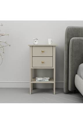 Home MANDOSİ ÇİFT ÇEKMECELİ KOMODİN (KUMTAŞI RENK)