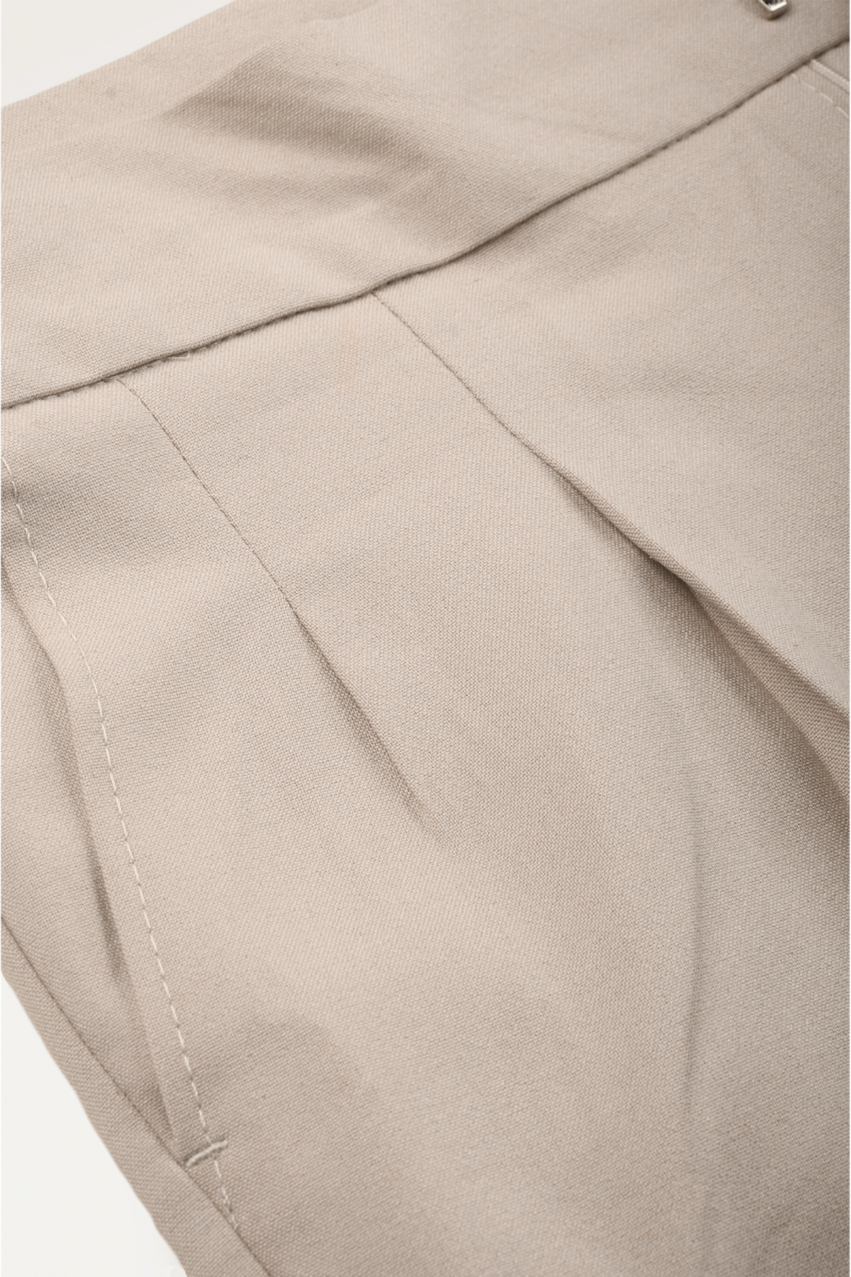 DeepSea  Erkek Bej Likralı İtalyan Kesim Pileli Kemer Tokalı Şık Kumaş Pantolon 2601020 - Görsel 8