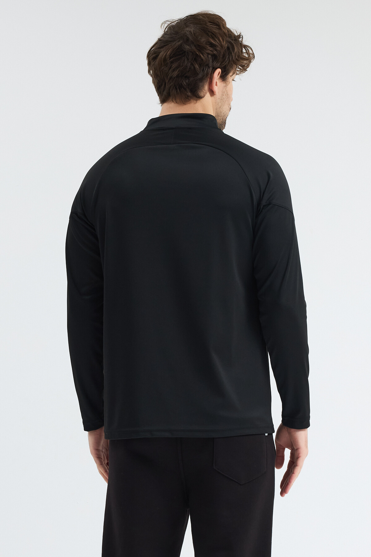 bh collection ERKEK ANTREMAN SPOR CEKET HIZLI KURUMA YARIM FERMUARLI görsel 3