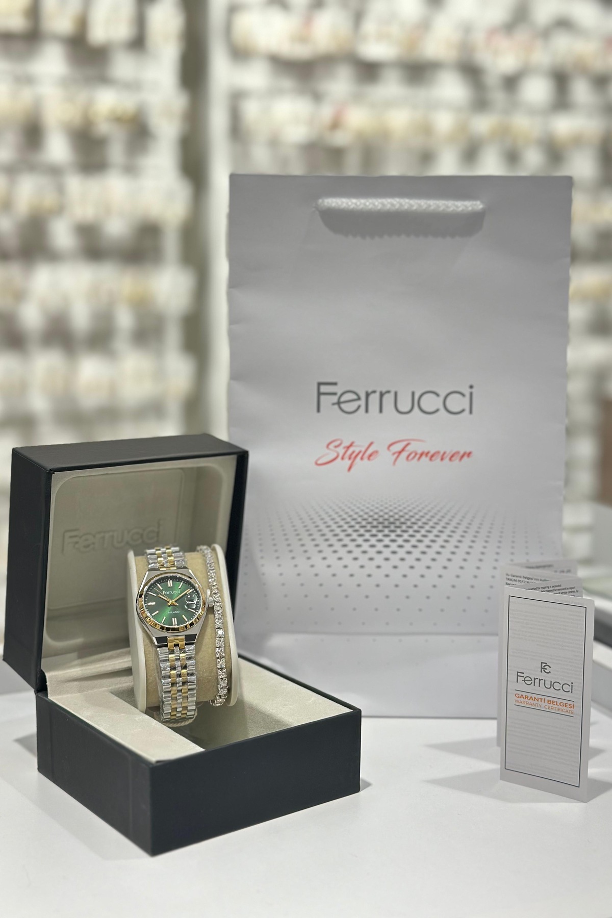 Ferrucci  Orijinal Çelik Kordon Su Geçirmez 2 Yıl Garantili Kadın Kol Saati - Görsel 8