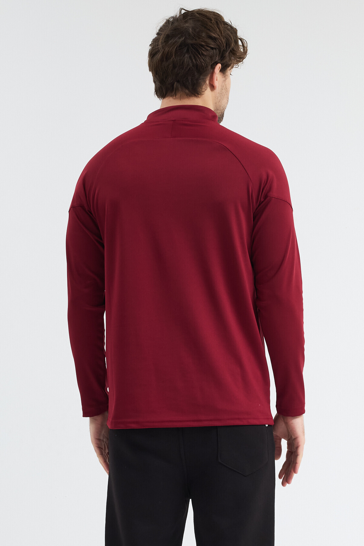 bh collection ERKEK ANTREMAN SPOR CEKET HIZLI KURUMA YARIM FERMUARLI görsel 5