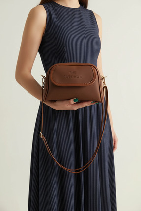 Sun Empire The Tote Bag Mıknatıs Kapaklı Çift Bölmeli Taba Omuz Ve Kol Çantası