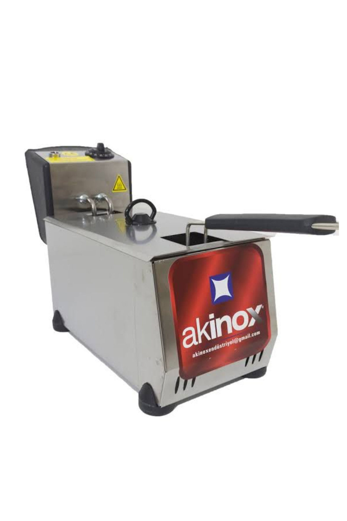 AKİNOX Fritöz 5 Litre Fritöz Patates Kızartma Patso Makinesi Airfryer Büfe Tipi Fritöz Sanayi Tipi Fritöz