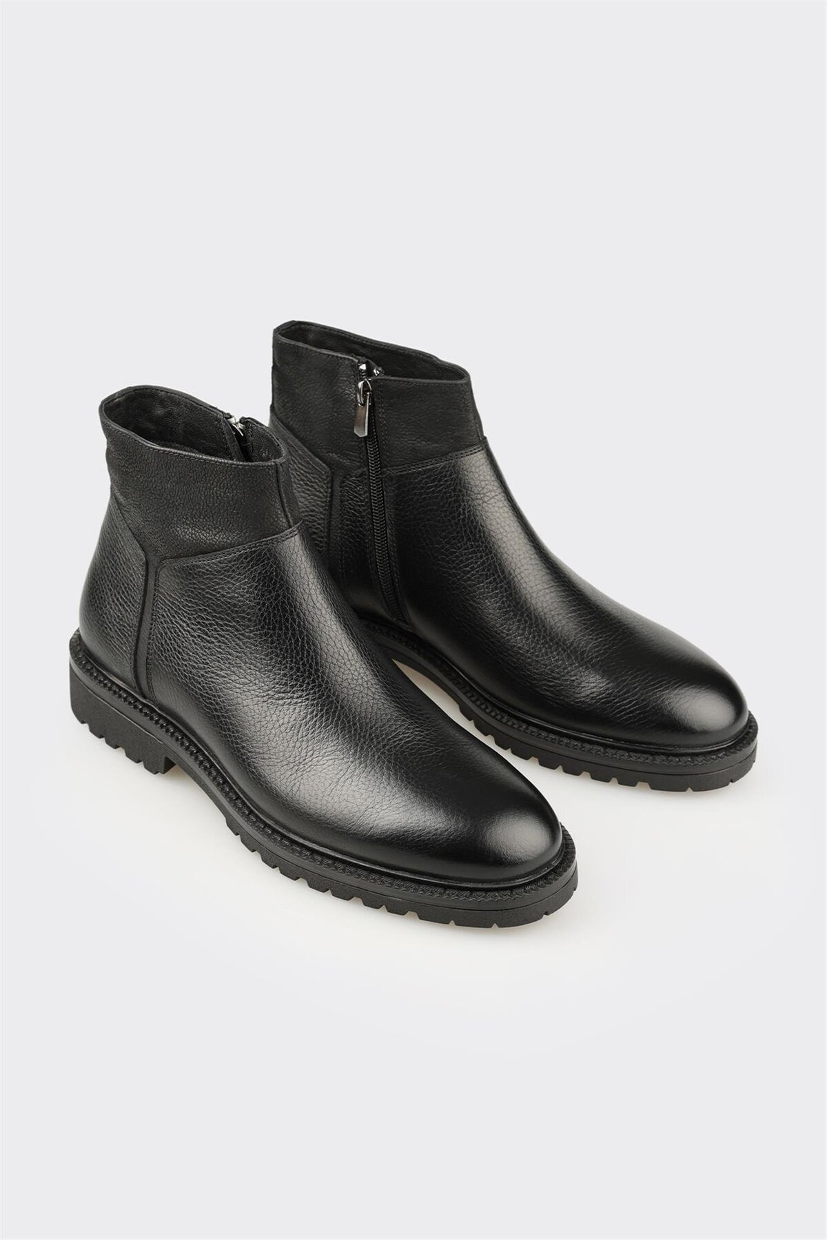 Elle Shoes Siyah Deri Erkek Günlük Bot görsel 2