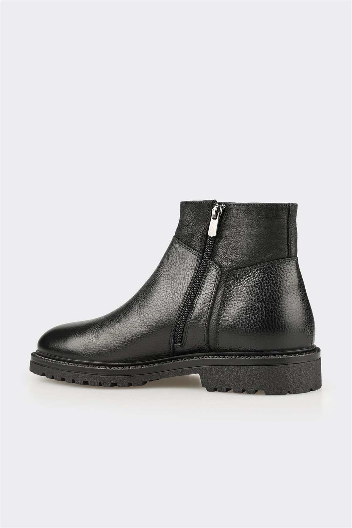 Elle Shoes Siyah Deri Erkek Günlük Bot görsel 3