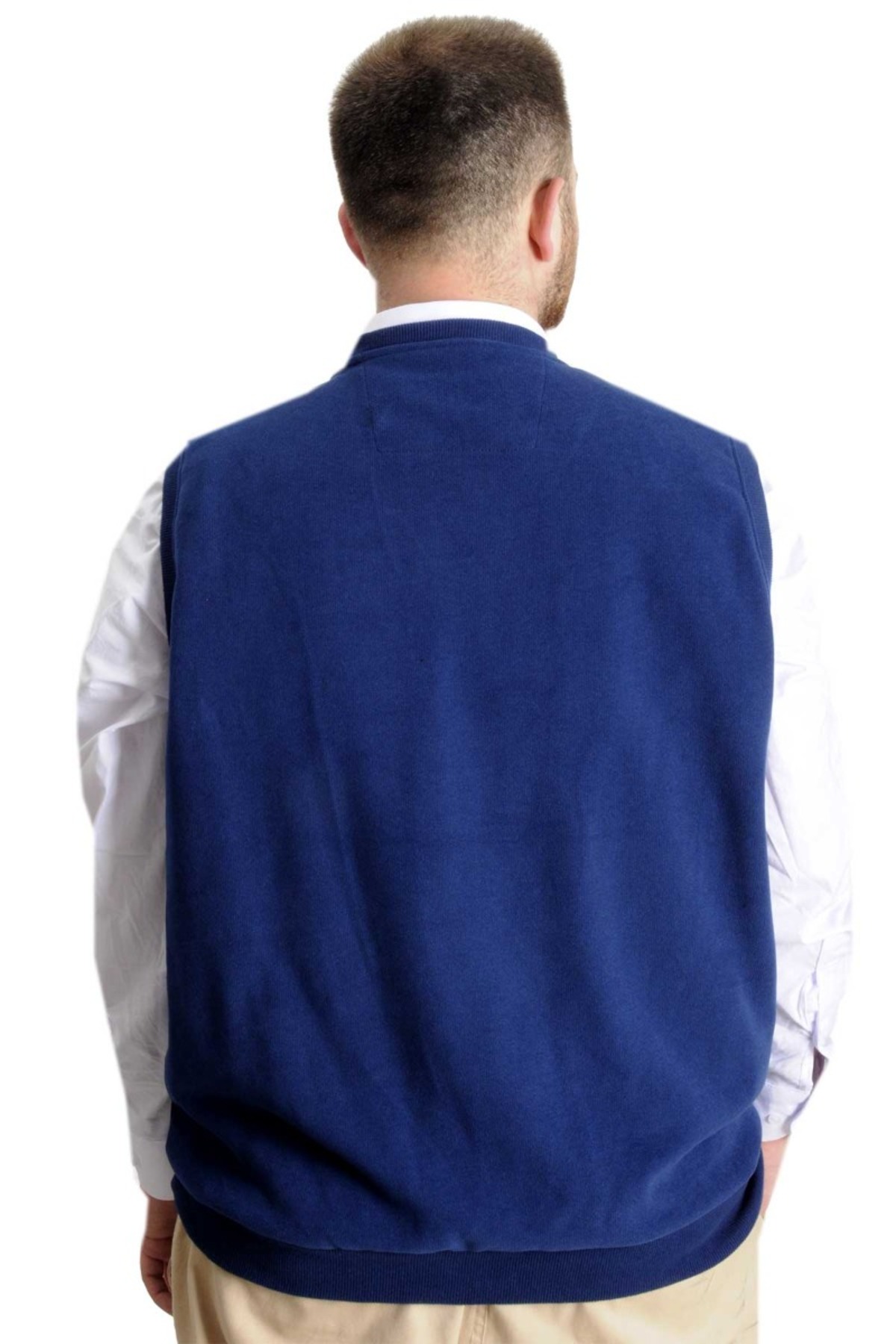 ModeXL Mode XL Büyük Beden Erkek Süeter Vanize Selanik 20547 İndigo görsel 4