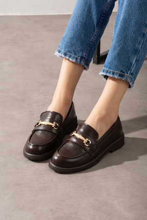 SOFT Melodi Buckle Kadın Ortopedik Taban Günlük Loafer Şık Ayakkabı