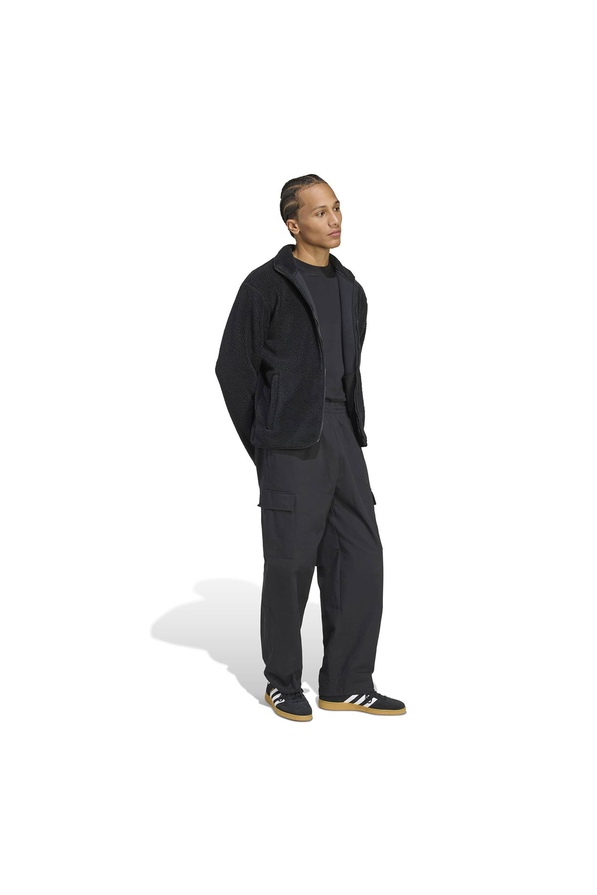 adidas Erkek Günlük Yaşam Polar Sweatshirt Essentials Jkt Jv7676 görsel 3