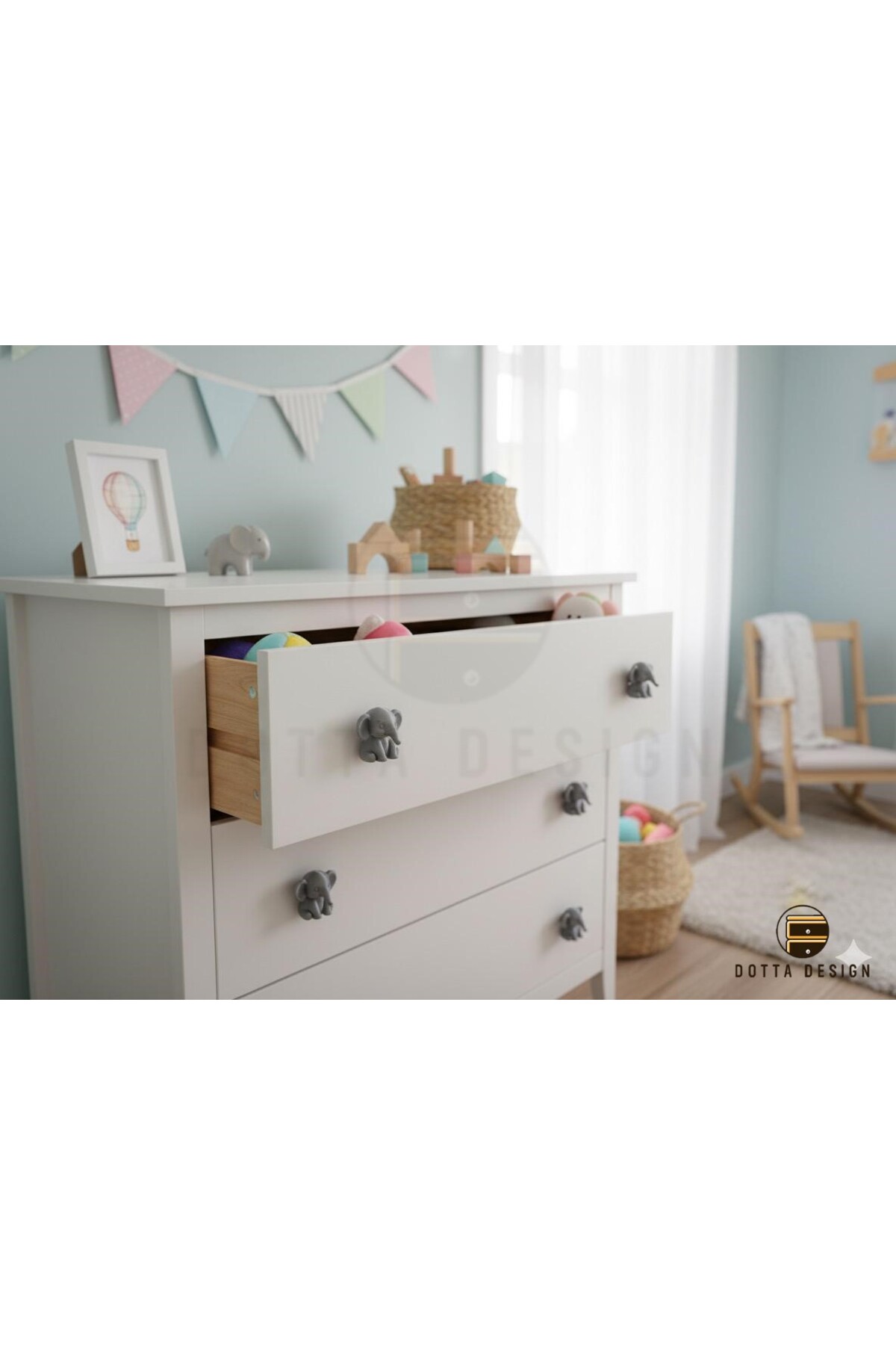 Dotta Design Çocuk Odası Kulpları - Fil Kulp fotoğrafı 4 (önizleme)
