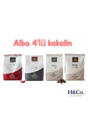 Alba KOKOLİN 4LÜ SET SÜTLÜ BİTTER FRAMBUAZ FİLDİŞİ - KOKOLİN-ÇİKOLATA-KUVERTUR