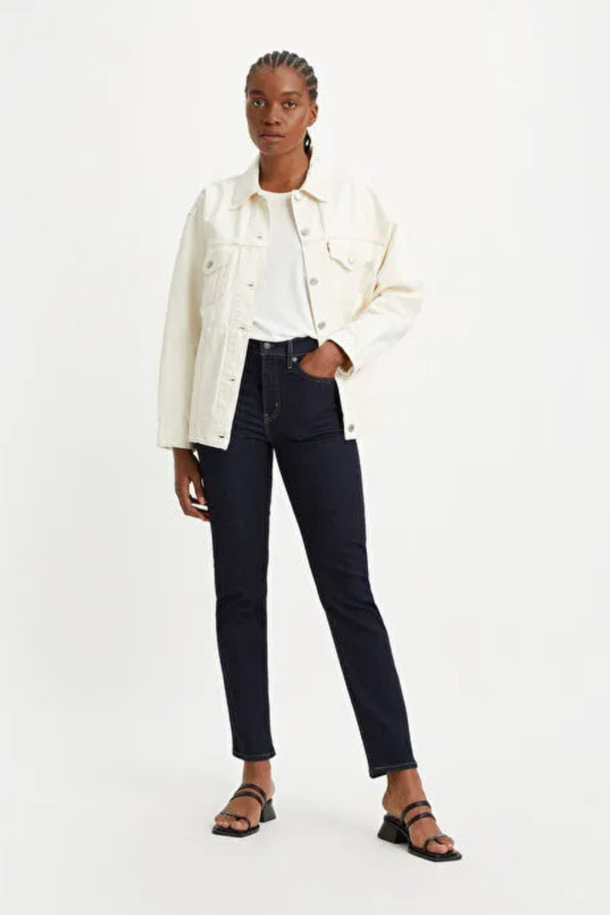 Levi's  724 High Rise Straight Tk Overheard Her Dark Indigo Kadın Jean