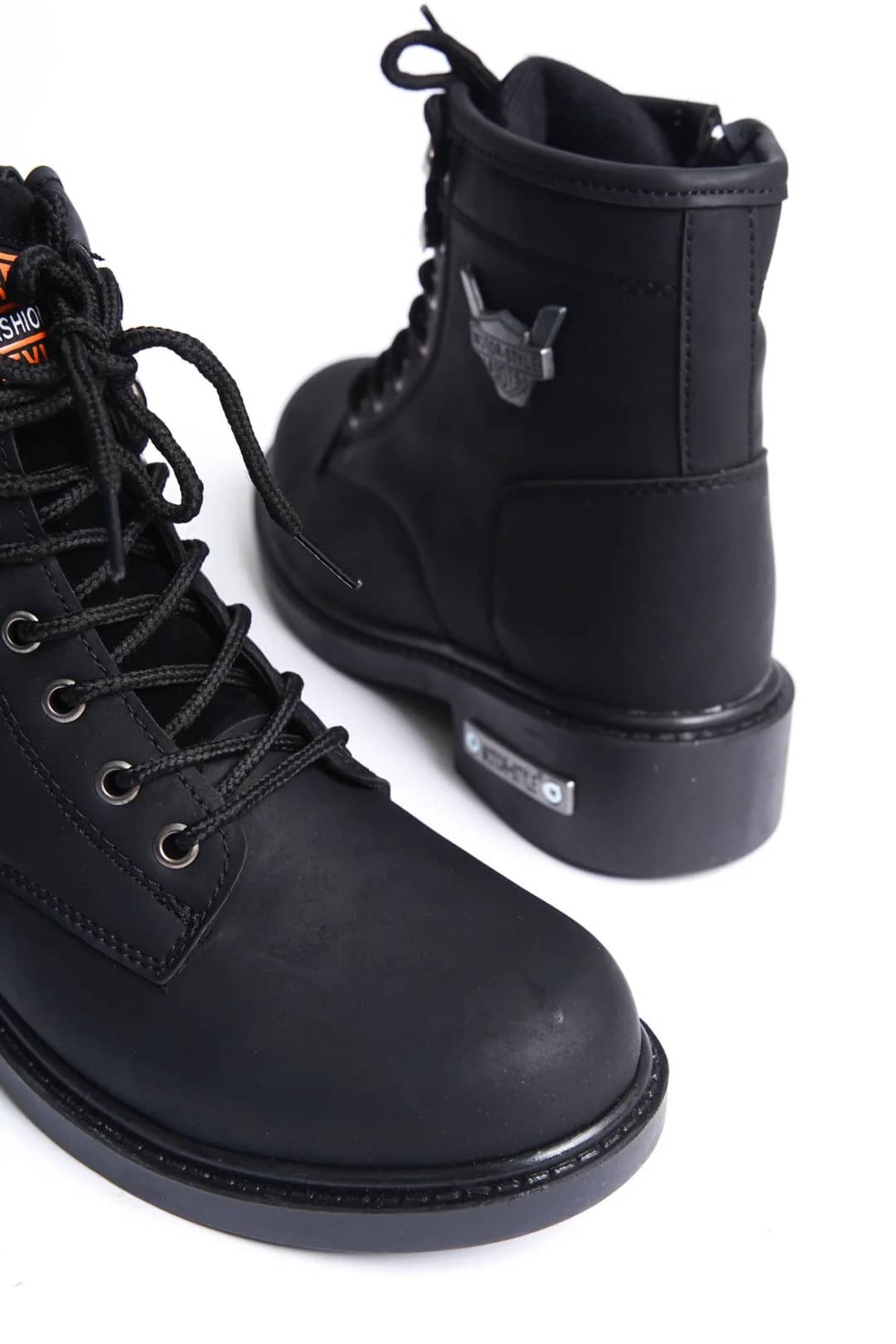 NAVİSHOES Siyah Unisex Kaymaz Sıcak Astar Fermuarlı Bilekte Bot Kadın Erkek 099NAV görsel 5