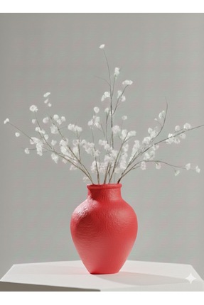 BHR Dokulu Tasarım Küp Vazo | El yapımı | dekoratif | 18 cm | modern |dekorat...