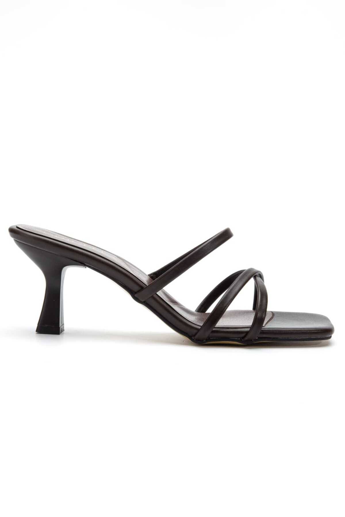 Larin Coffee Women's Short Heel Slippers