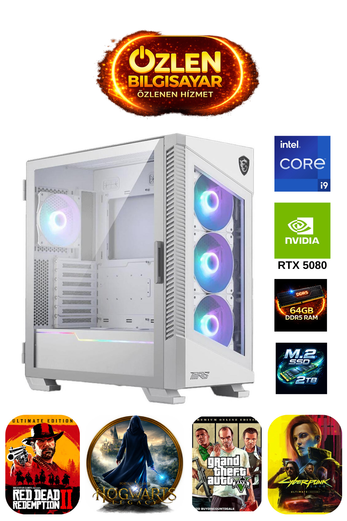 ÖZLEN ULTRA XXL1 - İ9 14900K | 64GB DDR5 Ram | 2TB M.2 SSD | RTX