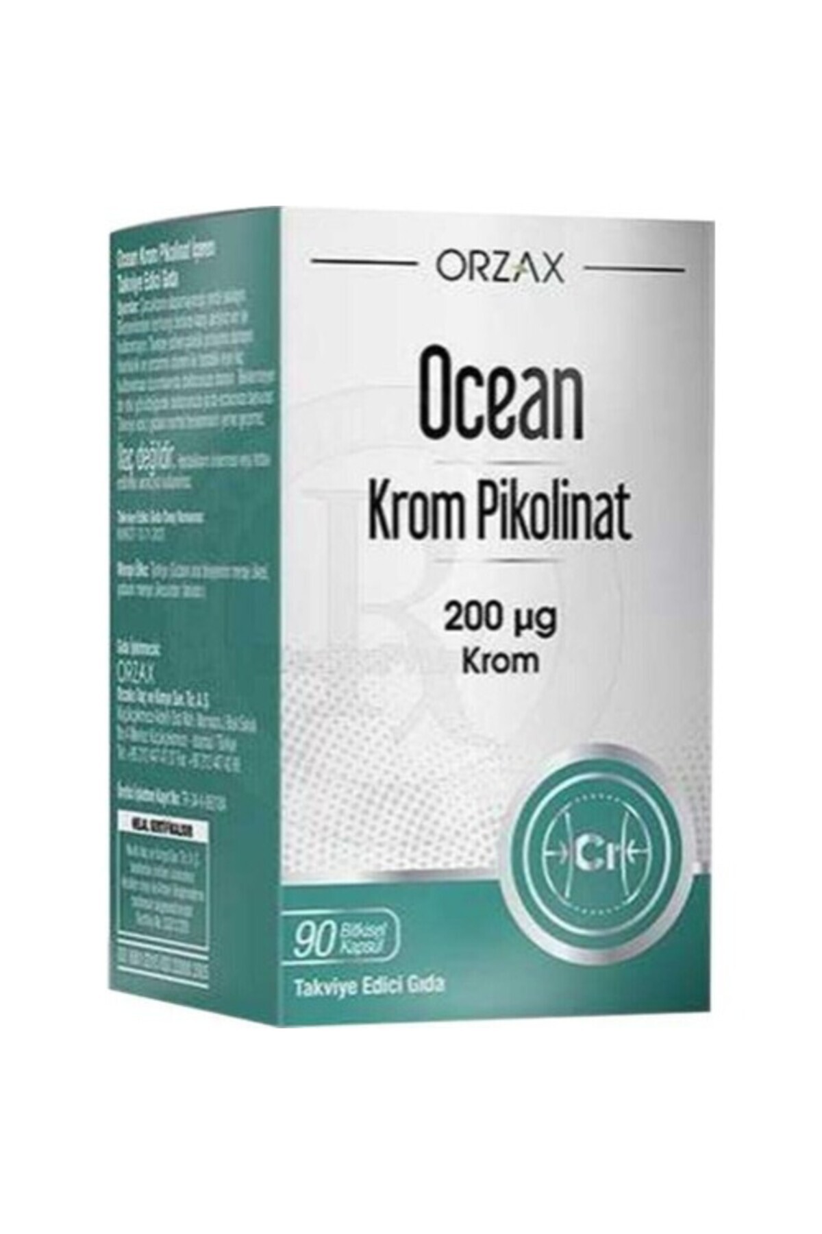 Ocean Krom Pikolinat 200 uq Krom 90 Bitkisel Kapsül