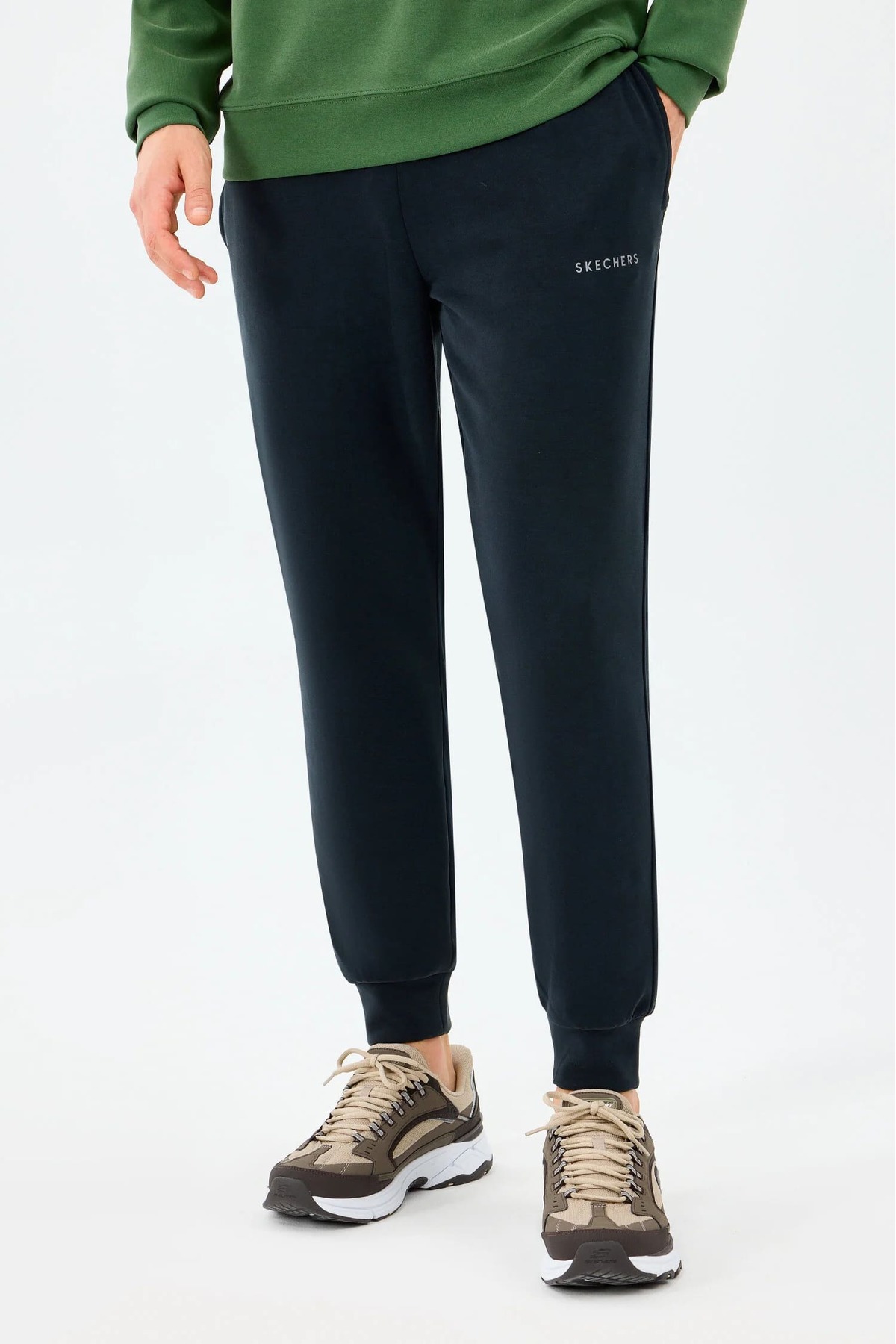 اسکچرز شلوار ورزشی مردانه Regular Fit مدل Modal Blend Soft Touch Jogger - مشکی