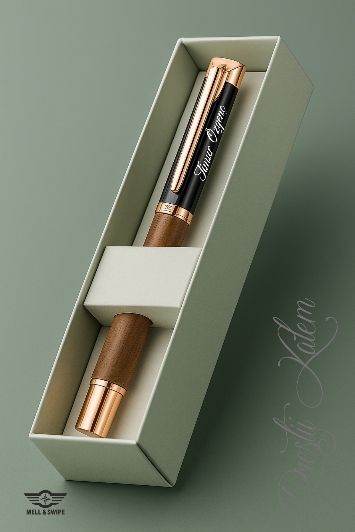 Personalized Pen Name Printed Copper Buckle Stylish Luxury Gift Roller Ballpoint Signature Pen Boxed