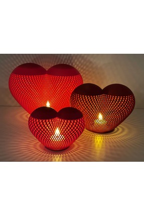 BASKIMARKETİM MUMLUK dekoratif kalpli