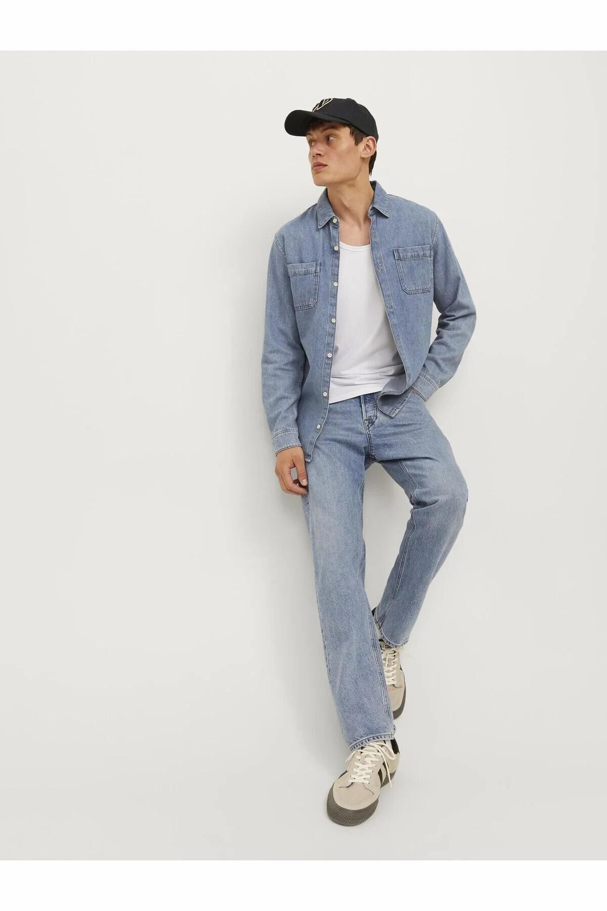 شلوار جین مردانه راسته فاق نرمال | جک اند جونز Jack & Jones 12261880 - تصویر 8